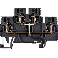 Этажная клемма, тип фиксации провода: пружинный, номинальное сечение: 2,5 мм кв., 24A, 500V, ширина: 5 мм, цвет: черный, тип монтажа: DIN 35 | код 56.703.4855.1 | Wieland