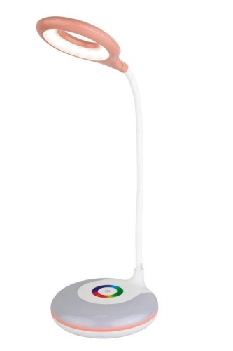 Светильник светодиодный UF-752 C14 6Вт RGB настольный 3 уровня яркости розов. | код 14491 | Ultraflash