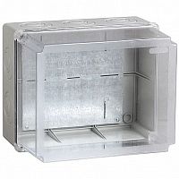 коробка КМ41348 распаячная для о/п 240х195х165 мм² IP55 (RAL7035, монт. плата, кабельные вводы 5 шт) | код. UKO10-240-195-165-K53-55 | IEK
