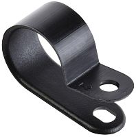 Скоба крепежная 16мм нейлоновая черная (50шт) | код USK11-16-050-K02 | IEK