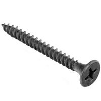 Саморез гипсокартон-металл RUICHI 3,5х25 мм, шлиц крестовой типа Pz2 (Ph), фосфатированная сталь, черный | код 111081 | Ruichi