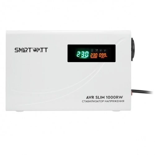 Настенный стабилизатор напряжения SMARTWATT AVR SLIM 1000RW | код 4512020310001 | SMARTWATT