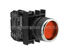 Кнопка круглая с фиксацией, красная (1Н3), B200FK | код B200FK | EMAS