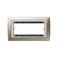 Рамка с суппортом на 5 узких модулей, S82C, шампань - шампань | код 82754-34 | Simon