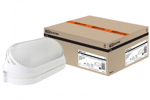 Светильник НПБ1407 белый/овал ресничка 60Вт IP54 TDM | код SQ0303-0053 | TDM