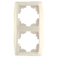 Рамка 2-места вертикальная кремовый ( 20 шт. ) Carmen Viko | код 90572002 | VIKO