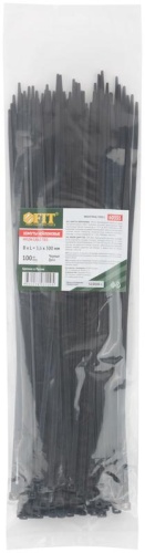 Хомут для проводов 3.6х300мм нейлон. черн. (уп.100шт) FIT 60351 фото 3