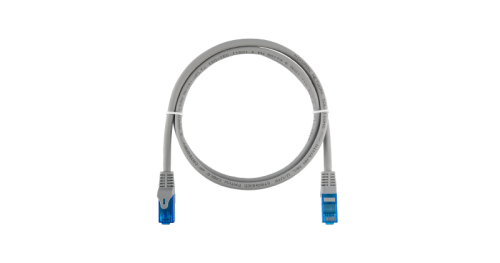 Коммутационный шнур NIKOMAX Essential Line S/FTP 4 пары, Кат.6 (Класс E), 250МГц, 2хRJ45/8P8C, T568B, заливной, с защитой защелки, многожильный, BC (чистая медь), 26AWG (7x0,150мм), LSZH нг(А)-HFLTx, светло-серый, 5м | код NMC-PC4SE55B-ES-050-C-GY (