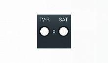 Накладка для TV-R-SAT розетки, серия SKY, цвет чёрный бархат 8550.1 NS | код 2CLA855010A1501 | ABB