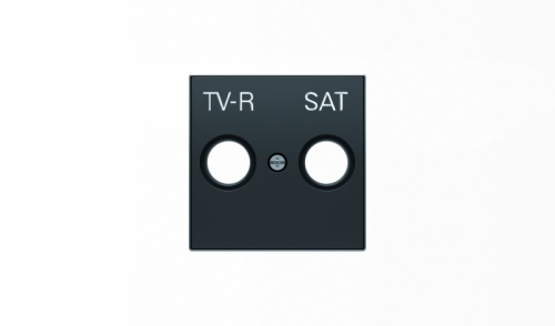 Накладка для TV-R-SAT розетки, серия SKY, цвет чёрный бархат 8550.1 NS | код 2CLA855010A1501 | ABB