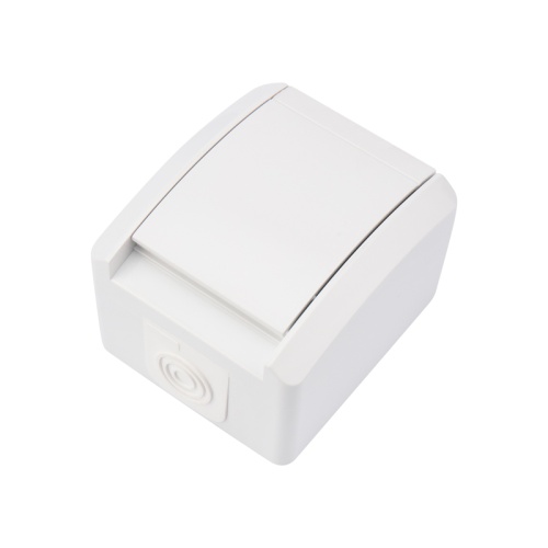 Розетка одноместная (керамика) INDUSTRIAL IP54 с заземлением, о/у, белая KRANZ | код KR-78-0814 | KRANZ