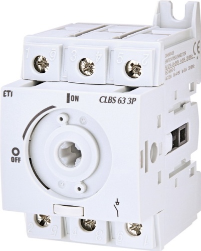 Выключатель нагрузки CLBS 63 3P (без рукоятки, 63A, 1-0) | код 004661403 | ETI