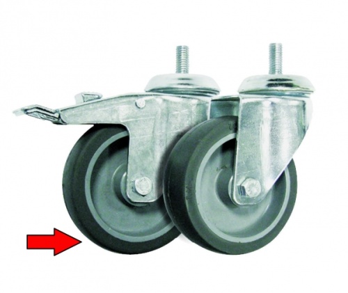 Ролик с тормозом, 2шт. 110х1100мм ПРОВЕНТО | код C 10.110 T | ПРОВЕНТО