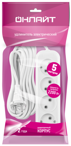 Удлинитель 90 785 OPE-S-04-500-X-2x1 ОНЛАЙТ 90785 фото 4 Удлинитель 90 785 OPE-S-04-500-X-2x1 ОНЛАЙТ 90785 фото 4