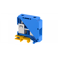 Клемма проходная винтовая 70 мм2, на 2 подключения, синяя KUT50/70(B) | код 1110010001 | Elmex