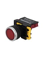 Выключатель кнопочный ВК22-EW3462 1НЗ цилиндр с подсветкой 220В d22мм IP65 красн. Электротехник ET006021