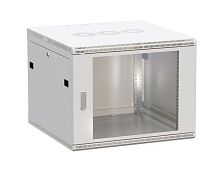 Шкаф настенный 19 TERACOM PRO 6U 600х600 мм дверь стеклянная с замком-ручкой серый | код TRP-WLL-0666-40G | EKF