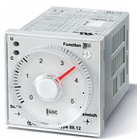 Таймер мультифункциональный (AI a, AI b, DI a, DI b, GI, SW), монтаж на панель или в розетку, 8-штырьковый разъем, питание 24…230В АС/DC, 2CO 5A, регулировка времени 0.05с…100ч, степень защиты IP40 | код 881202300002 | FINDER