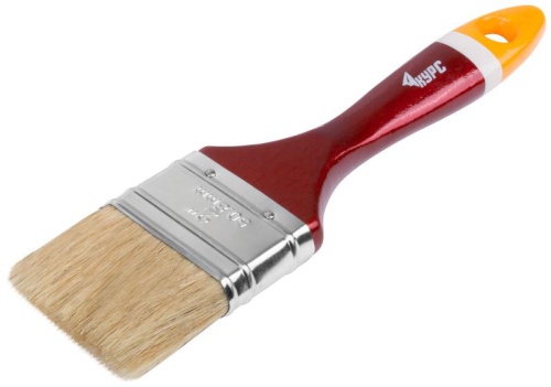 Кисть флейцевая "Мастер" 2дюйм (50мм) натур. щетина деревянная ручка КУРС 00835 фото 2