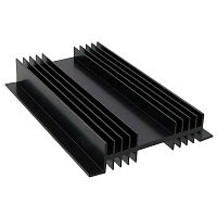 Радиатор охлаждения воздушный с фланцами RUICHI HS 104-150, алюминиевый с чернением | код 88364 | Ruichi