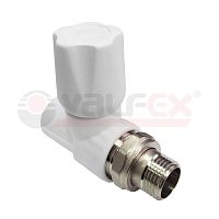 Вентиль для радиатора прямой 20х1/2дюйм (60/15) бел. | код 1014620012 | VALFEX