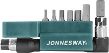 S08H2H8S Комплект вставок-бит 1/4DR шестигранных, H2-H8, c Г-образным приводом, 8 предметов | код S08H2H8S | JONNESWAY