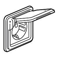 Розетка - Программа Soliroc - 2К+З - немецкий стандарт - с защитными шторками - с винтовыми зажимами - с крышкой IP 55 | код 077835 | Legrand