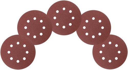 Круги шлифовальные с отверстиями (липучка), алюминий-оксидные, 125 мм, 5 шт Р 100 | код 39785 | FIT фото 5