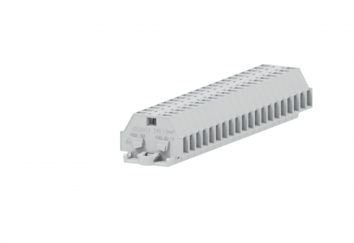 240303 Клемма TB проходная 1-1 с бок. подключ. с крепеж.фланцами, сеч.1.5мм2 светло-сер., шт | код 240303 | SUPU