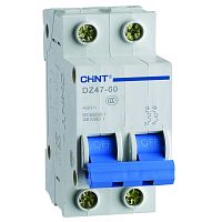 Автоматический выключатель DZ47-60 2P 50A 4.5kA х-ка B (CHINT) | код 185733 | CHINT