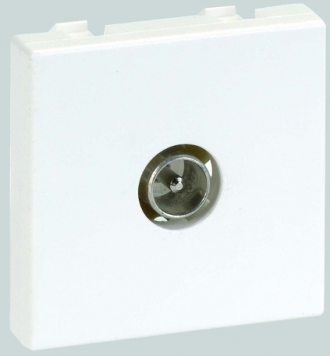 Плата с TV разъемом, «папа», винты, 45 х 45 мм, белый (1 шт.) SIMON | код K120A-9 | SIMON