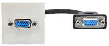 PRIMER РКМ-10-20-П Розетка VGA M/M (1 мод.) бел. IEK | код PR-KK40D-RV-0-1-K01 | IEK
