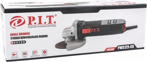 Углошлифовальная машина P.I.T. PWS125-C6 1050Вт 11000об/мин рез.шпин.:M14 d=125мм | код 1539004 | P.I.T.