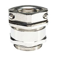 Кабельный ввод, с держателем гофры, M20x1,5, диапазон обслуживаемых кабелей 6,5-11,5 мм, IP68, латунь, тип покрытия: никель | код Z5.507.5821.0 | Wieland