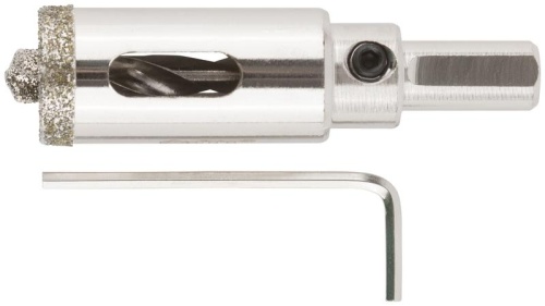 Коронка кольцевая по керамограниту камню и кафелю алмазная с центровочным сверлом 20х70мм FIT 16208 фото 2