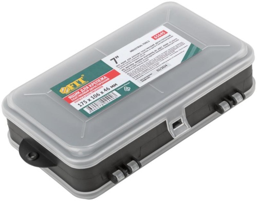 Ящик для крепежа (органайзер) двухсторонний 7дюйм ( 175х106х46мм ) FIT 65645 фото 2