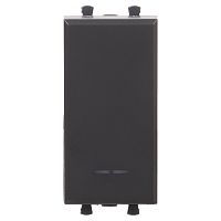 Переключатель модульный, Avanti, Черный матовый, 1 модуль | код 4412111 | DKC