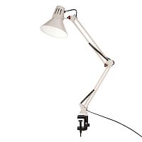 Светильник настольный REXANT Акцент на металлической стойке с винтовым зажимом, с цоколем Е27, 60 Вт, цвет лунный свет | код 603-1009 | REXANT