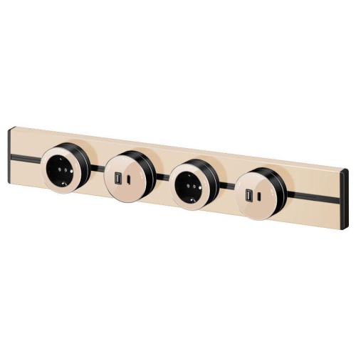 MultiTrack Розетка 2хUSB (тип А+С) 18Вт, 5В/3А Песочный | код MTK13003P | Systeme Electric фото 9