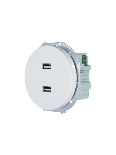 Розетка 2-м СП OSEN USB разъем бел. LEZARD 743-0288-192 фото 2