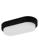 Светодиодный светильник LED ДПП 2802 12Вт 990лм 6500К IP65 чёрный овал 200*100*46 мм Народный | код SQ0366-0149 | TDM НАРОДНЫЙ