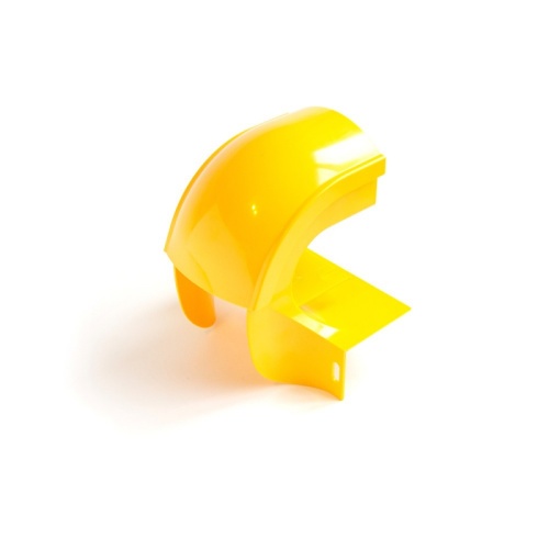 Спуск кабельный под трубу, с крышкой для лотка 120 мм, желтый | код LAN-OT120-OS | LANMASTER