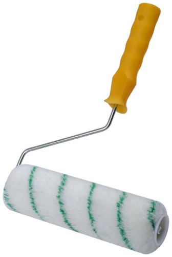 Валик полиакриловый с зел. полоской диам. 40/74мм ворс 16.8мм 230мм бел. FIT 01874 фото 2