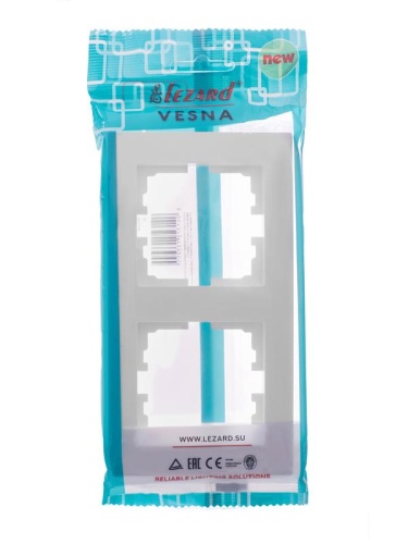 Рамка 2-местн. вертик. VESNA бел. Рамка 2-местн. вертик. VESNA бел.