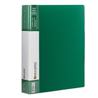 Папка на 2 кольцах BRAUBERG Contract, 35 мм, зеленая, до 270 листов, 0,9 мм, 221794 | код 221794 | BRAUBERG