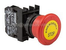 Кнопка аварийная Грибок B100EE с маркировкой | код B100EE | EMAS