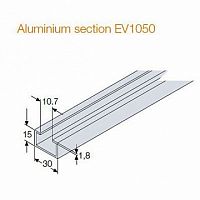 Профиль алюминиевый Ш=2000мм 30x15(10шт) |  код. EV1050 |  ABB