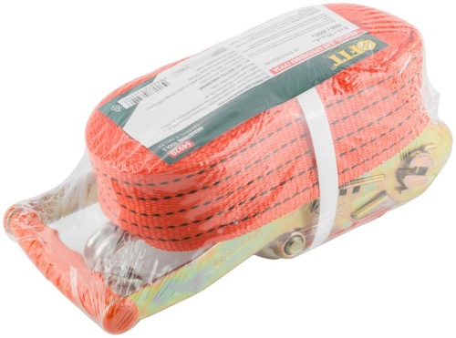 Ремень для крепления груза, храповый механизм 196 мм, лента 50 мм x 6 м, 2000 / 4000 кг | код 64920 | FIT фото 3