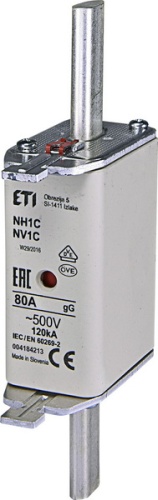 Предохранитель NH-1C/gG 80A 500V KOMBI | код 004184213 | ETI