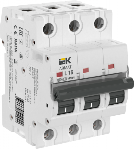 ARMAT Авт. выкл. M10N 3P L 16А IEK | код AR-M10N-3-L016 | IEK ARMAT Авт. выкл. M10N 3P L 16А IEK | код AR-M10N-3-L016 | IEK